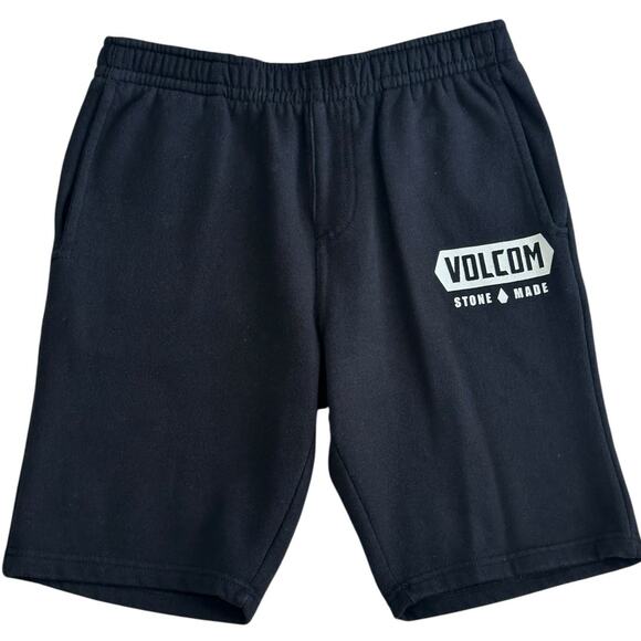 VOLCOM Boys Black Sweat Shorts Large - Picture 1 of 4